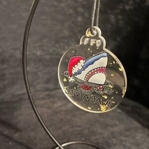 Festive Shark Holiday Ornament